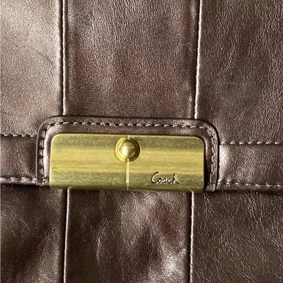 Coach Metallic Crossbody Leather Purse - Picture 4 of 8